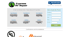 Desktop Screenshot of expressrvrepair.com